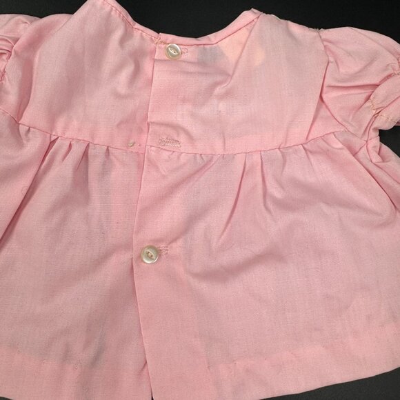 Vtg 70's 80's Baby Girls "Hello World" Pink Dress w/Duck Embroidery 0-6 months - Picture 11 of 14